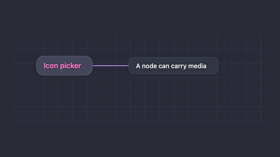 Brainstorm adding an emoji icon to a node in a Dracula dark theme